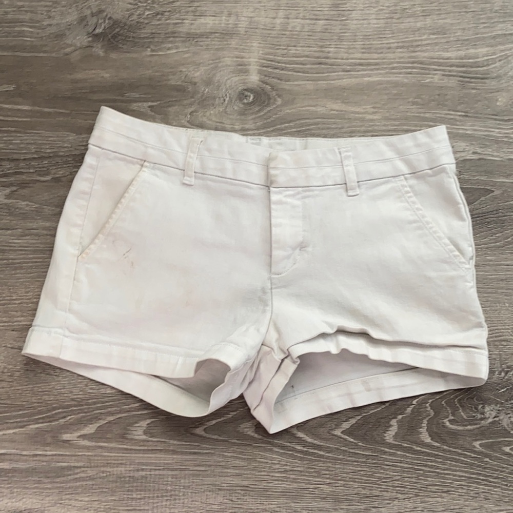 White Jean Shorts